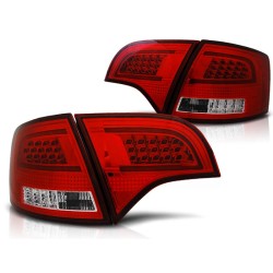 Feux arrière LED BAR rouge blanc pour AUDI A4 B7 11.04-03.08 AVANT