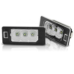 FEUX DE PLAQUE LED TRANSPARENTS compatibles avec BMW E90 / F30 / F32 / E39 / E60 / F10 / X3 / X5...