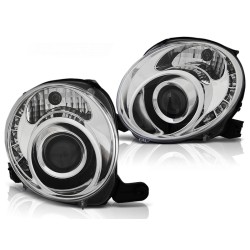 Phares FIAT 500 07-15 LED CHROME