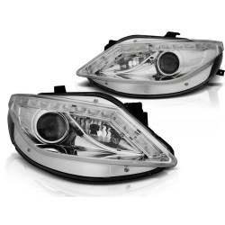 PHARES DIURNES CHROME avec INDICATEUR LED pour SEAT IBIZA 6J 06.08-12