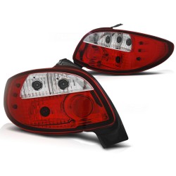 Feux arrière PEUGEOT 206 10.98- ROUGE BLANC