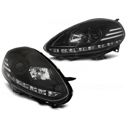 Phares FIAT PUNTO EVO 10.09-12 NOIR DRL LED