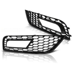 Cache antibrouillard noir brillant compatible AUDI A4 (B8) 11.11-15