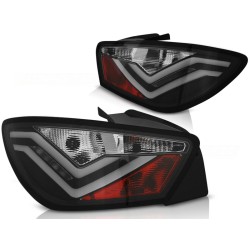 Feux arrière LED BAR noirs compatibles SEAT IBIZA 6J 3D 06.08-12