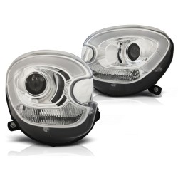 Phares TUBE LIGHT chromés compatibles BMW MINI (COOPER) R60 R61 COUNTRYMAN 10-14