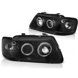 Phares Angel Eyes CCFL Noir pour AUDI A3 8L 08.96-08.00