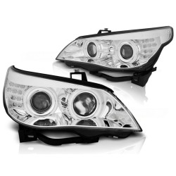 Phares Angel Eyes CCFL Chrome Indicateur LED pour BMW E60/E61 03-07