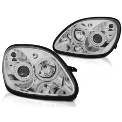 PHARES ANGEL EYES CCFL CHROME pour MERCEDES R170 SLK 04.96-04