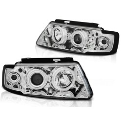 PHARES ANGEL EYES CCFL CHROME pour VW PASSAT B5 3B 11.96-08.00