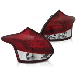 Feux arrière FORD FOCUS 3 11-10.14 HATCHBACK ROUGE BLANC LED BAR