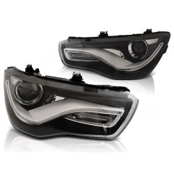 Phares TRUE DRL noir pour AUDI A1 04.10-12.14