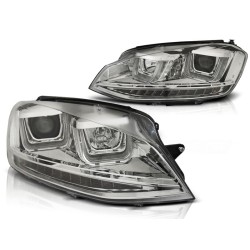 Phares U-LED DRL Chrome pour VW Golf 7 11.12-17