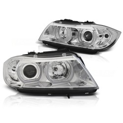 Phares Xénon U-LED Lumière 3D Chrome pour BMW E90/E91 03.05-08.08
