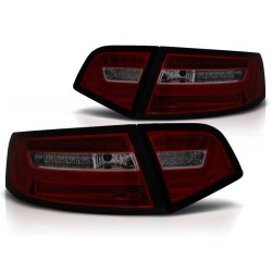 Feux arrière à LED rouge fumé séquentiel pour AUDI A6 08-11 berline