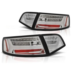 Feux arrière LED BAR chromés séquentiels pour AUDI A6 08-11 berline