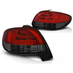 Feux arrière PEUGEOT 206 10.98- LED BAR FUMÉ ROUGE