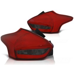 Feux arrière FORD FOCUS 3 15-18 HATCHBACK ROUGE FUMÉ LED