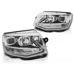 Phares avant TRUE DRL chrome pour VW T6 15-19
