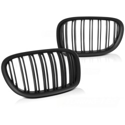 Grille noire mate double barre compatible BMW F01 09-15