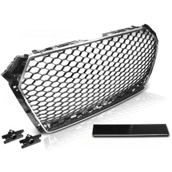 Grille Sport Chrome Noir compatible AUDI A4 B9 15-19