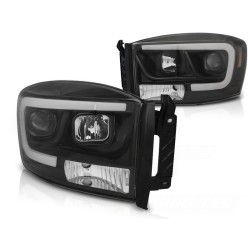 Phares DODGE RAM 06-08 TUBE LIGHT NOIR