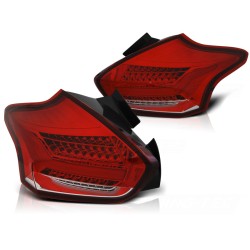 Feux arrière FORD FOCUS 3 15-18 HATCHBACK ROUGE BLANC SÉQUENTIEL LED