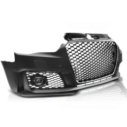 Pare-chocs avant sport chrome noir compatible AUDI A3 12-16
