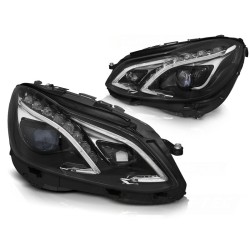 PHARES TRUE DRL NOIR pour MERCEDES W212 13-16