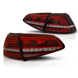 Feux arrière LED sport rouge blanc séquentiel pour VW Golf 7 13-17