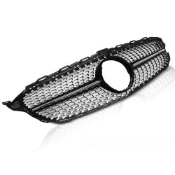 Calandre Sport Noire Brillante Chrome pour Mercedes W205 2014-2018