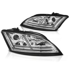 Phares avant LED chromés séquentiels pour AUDI TT 06-10 8J