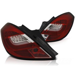 Feux arrière OPEL CORSA D 3D 04.06-14 BARRE LED ROUGE BLANCHE