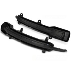 Clignotants latéraux dans le rétroviseur LED fumé séquentiel compatible AUDI Q5 12-17 / Q7 09-15