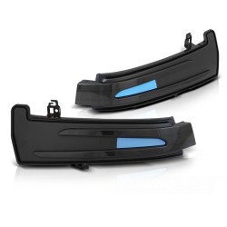 Clignotants latéraux séquentiels à LED fumés pour rétroviseur compatible avec MERCEDES W204 /...