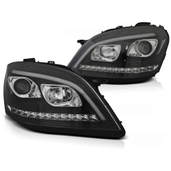 Phares TUBE LIGHT noirs séquentiels pour MERCEDES W164 ML M-KLASA 05-07