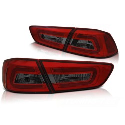 Feux arrière MITSUBISHI LANCER 8 BERLINE 08-11 ROUGE FUMÉ LED BAR