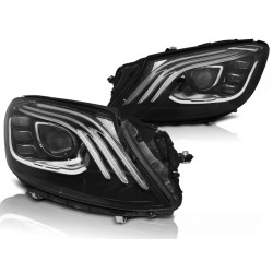Phares LED noirs compatibles MERCEDES W222 13-17