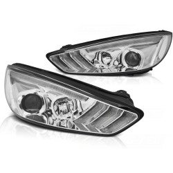 Phares FORD FOCUS MK3 15-18 DRL LED Indicateur Séquentiel Chrome