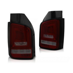 Feux arrière à LED séquentiels rouge fumé pour VW T5 04.03-09