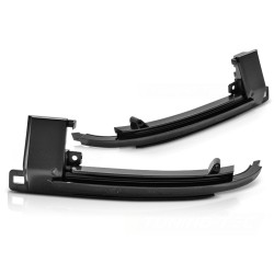Clignotants latéraux dans le rétroviseur LED fumé séquentiel compatible avec AUDI A3 08-10/ A4...
