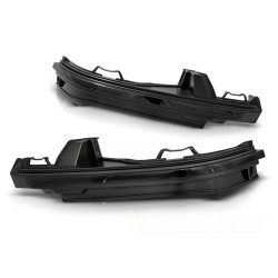 Clignotants latéraux à LED séquentiels fumés pour rétroviseur compatible Audi Q7 15-18