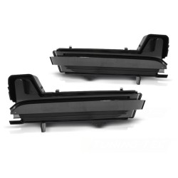 Clignotants latéraux dans le rétroviseur LED séquentiel fumé pour Skoda Kodiaq 16- / Karoq 17-