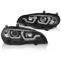 PHARES TUBE LIGHT DRL NOIR compatible BMW X5 E70 07-13
