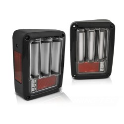 Feux arrière à barre LED noire pour Chrysler Jeep Wrangler JK 07-18