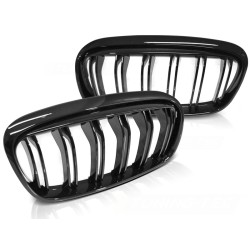 Grille noire brillante double barre compatible BMW F45/F46 14-18