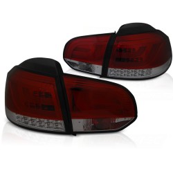 Feux arrière LED BAR rouge fumé pour VW Golf 6 10.08-12