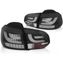 Feux arrière LED BAR noirs compatibles VW GOLF 6 10.08-12