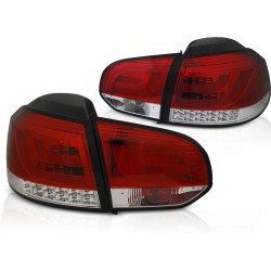 Feux arrière LED BAR rouge blanc pour VW Golf 6 10.08-12