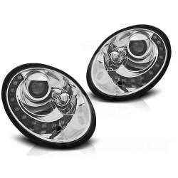 Phares diurnes chromés pour VW New Beetle 06-12