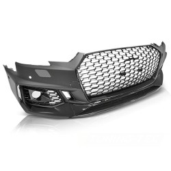 Pare-chocs avant sport noir brillant PDC pour AUDI A4 B9 08.15-19